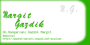 margit gazdik business card